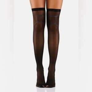 Dolls Kill Twin telepathy thigh high socks